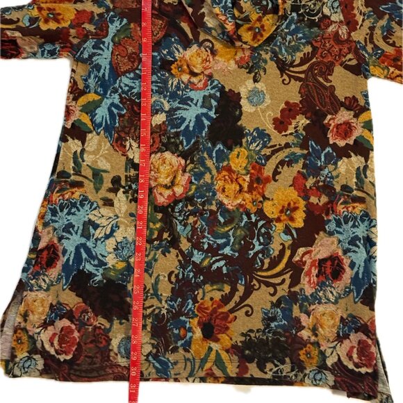 Ali Miles Multicolor Fall Cowl Tunic Top – Size M - Picture 6 of 6